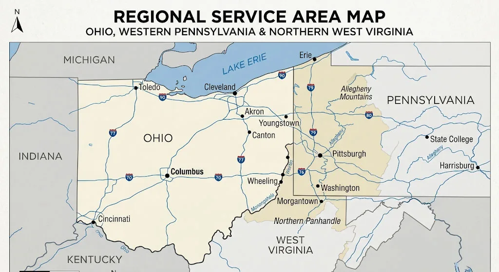 Distribution Solutions of Ohio service area map